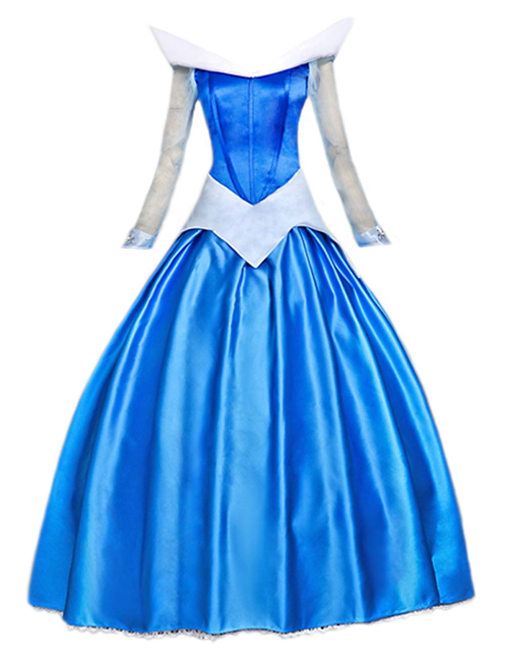 Angelaicos Women's Elegant Satin Princess Dress - Halloween Cosplay Costume for Parties, Renaissance Fairs & Themed Events