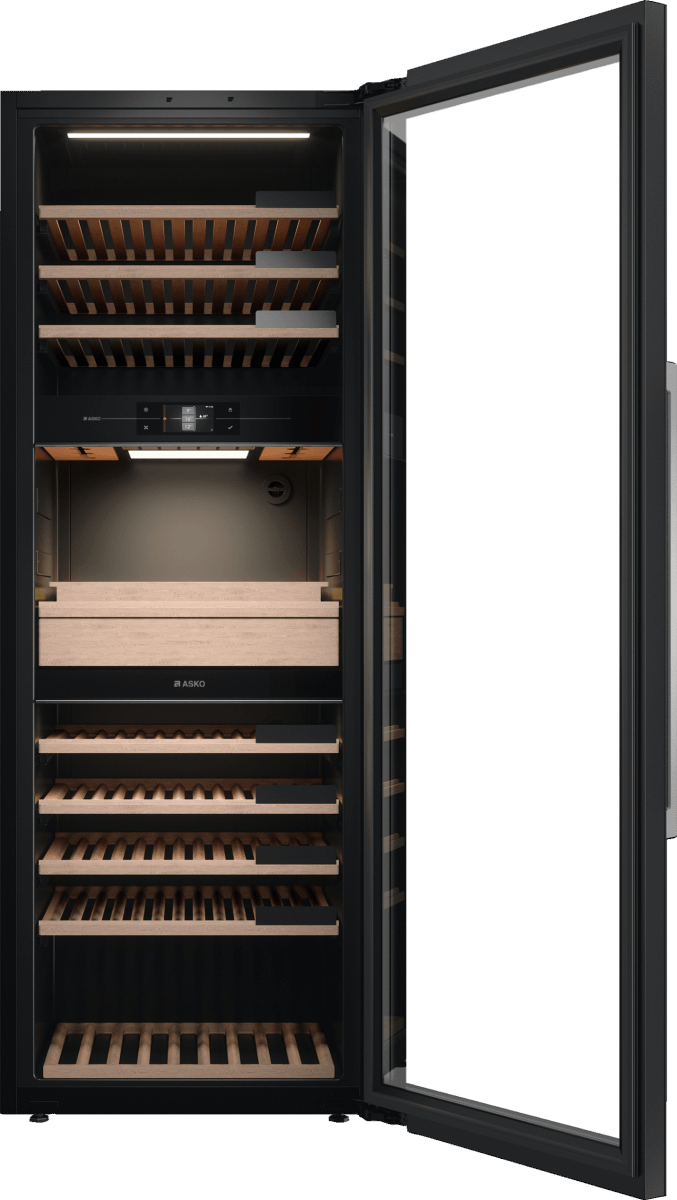 Asko WCN311942G 24 Inch Built-In Wine Climate Cabinet - Dual Zone Temperature Control for Red & White Wine - Perfect for Home Bars, Restaurants, and Wine Cellars