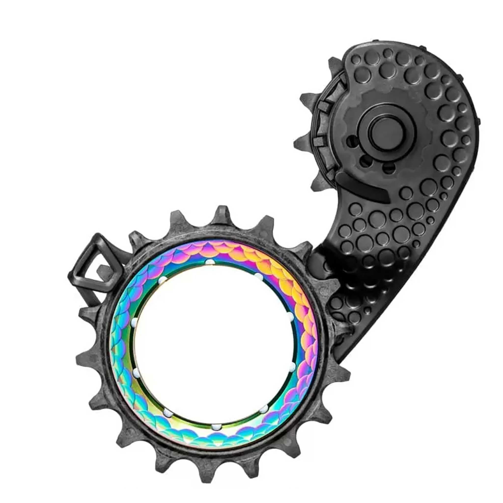 absoluteBLACK HOLLOWcage Oversized Derailleur Pulley Cage for Shimano 9100/8000 - Full Ceramic Bearings & Carbon Cage | High-Performance Bike Upgrade for Road & Mountain Biking