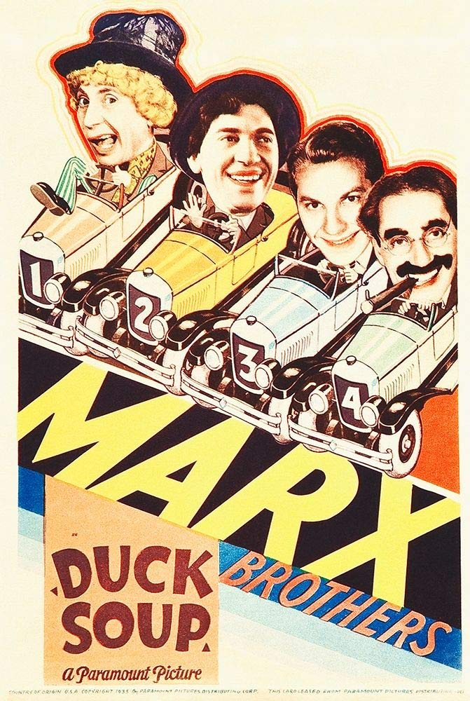 Vintage Marx Brothers Duck Soup Movie Poster Print - 18x24 Inches, Multi-Color Wall Art Decor for Home, Office & Theater Rooms | Classic Comedy Film Memorabilia