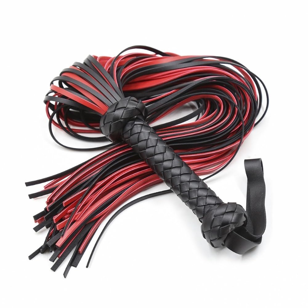 Premium BDSM Whip - PU Leather Spanking Paddle for Couples | Adult Bondage Toy with Flogger & Restraint Features | Perfect for Sensual Play, Roleplay & SM Exploration