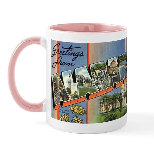 White/Pink Inside - Greetings From Alabama Mug