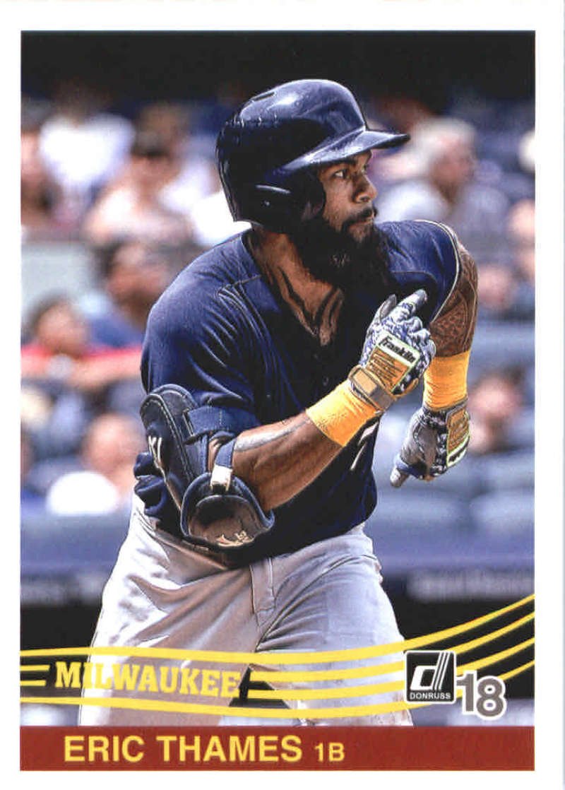 2018 Donruss #248 Eric Thames Milwaukee Brewers Retro 1984 Baseball Card - Rare Collectible Sports Memorabilia for Fans & Investors | Perfect for Display, Trading, and Vintage Sports Collections