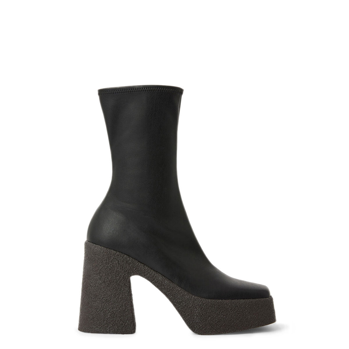 Skyla Chunky Platform Ankle Boots for Women - Black Leather Winter Booties with Non-Slip Sole | Perfect for Casual Outfits, Office Wear & Fall Fashion