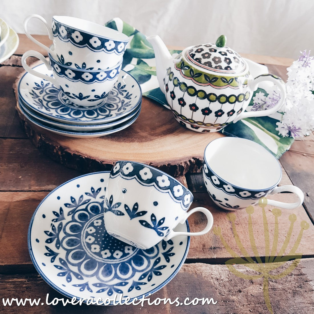 Awasaka Japan Blue and White Polka Dot Dessert Plates Set - 3 Piece Ceramic Bowls for Desserts, Snacks, Condiments | Elegant Tea Party, Japanese Dining, Home Decor