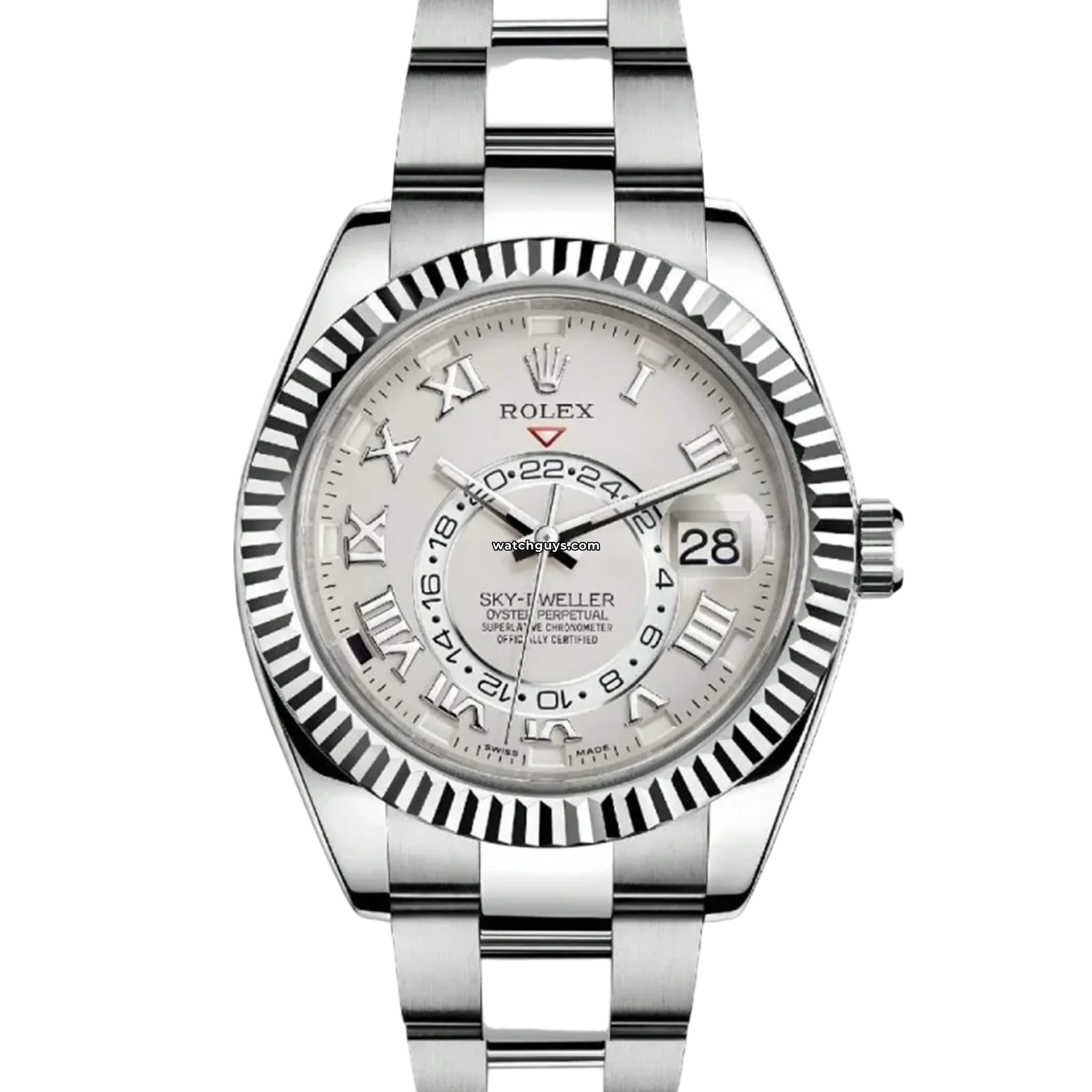 Rolex Sky-Dweller 326939 Men's Luxury Watch - Ivory Dial with Roman Numerals - Perfect for Business, Travel & Special Occasions
