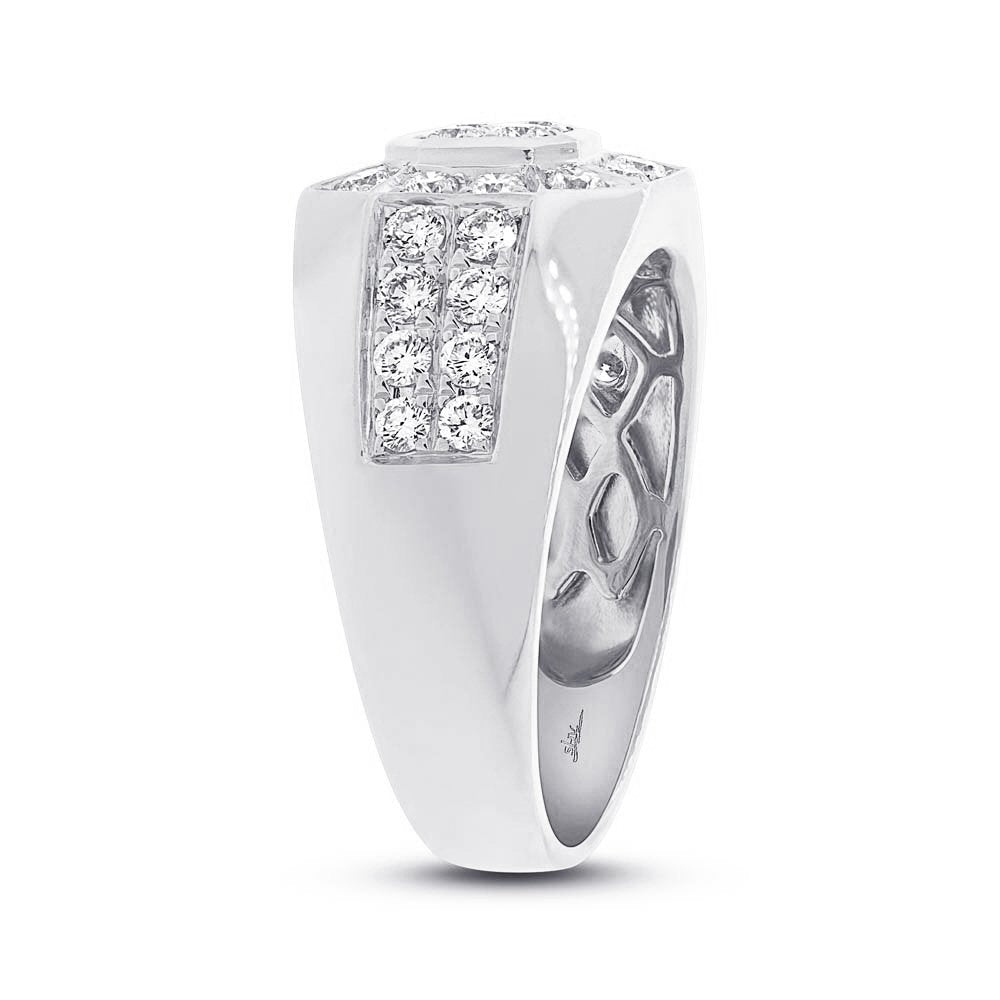 14KT Gold 1.18 CTW Diamond Men's Fashion Ring - Elegant Wedding Band, Anniversary Gift for Him, Perfect for Special Occasions & Everyday Wear