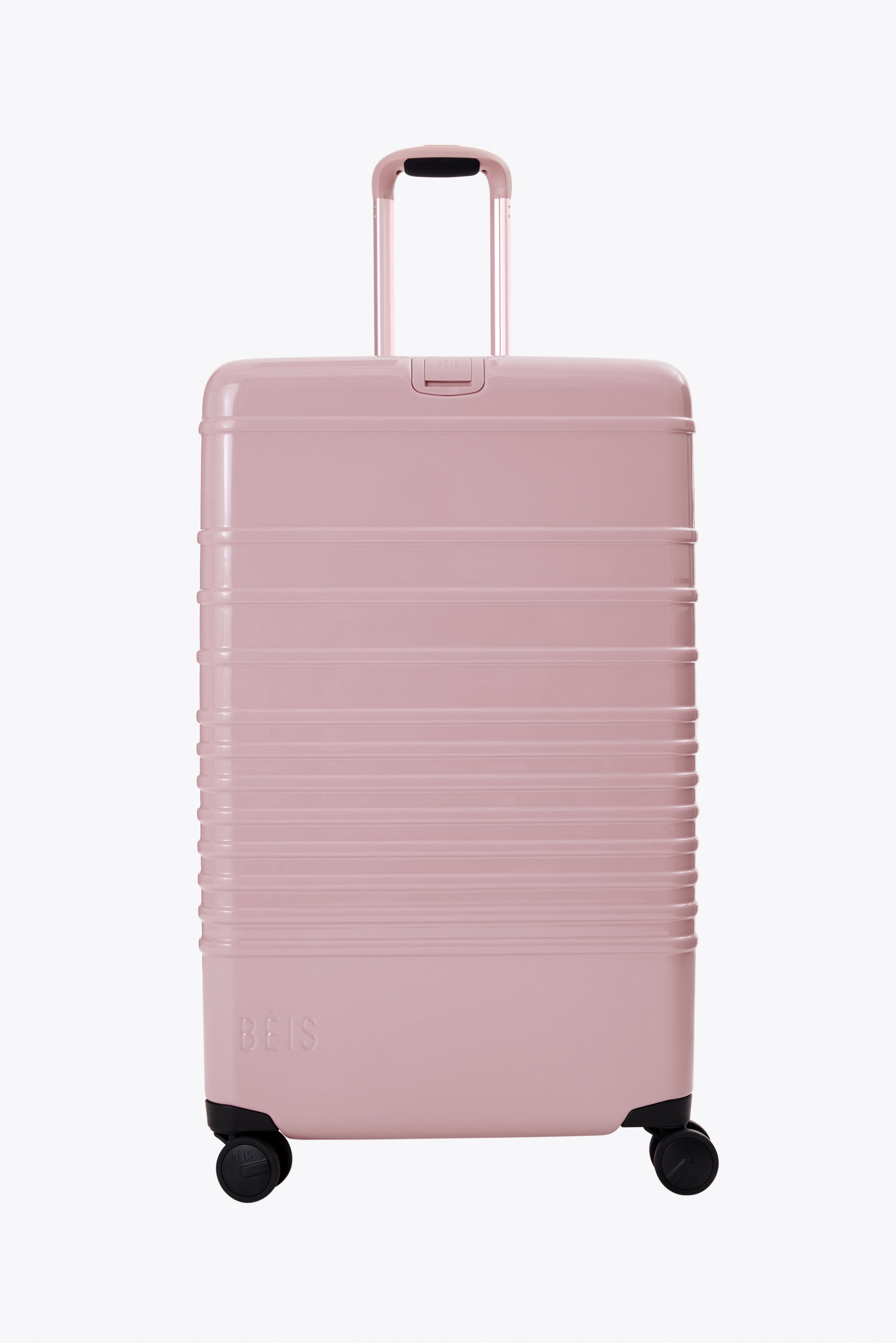 Large Check-In Roller Suitcase in Glossy Atlas Pink - Perfect for Air Travel & Business Trips
