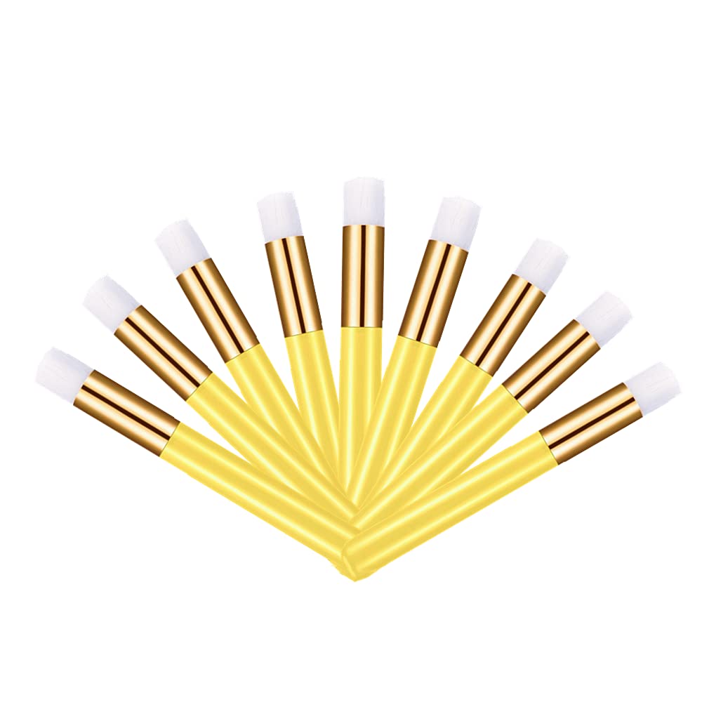 20 Pcs Eyelash Shampoo Brush Set - Eyelash Extension Cleaning Brushes, Blackhead Remover Tools & Soft Cosmetic Brushes for Lash Cleansing (Yellow) | Perfect for Salon Professionals & At-Home Lash Care