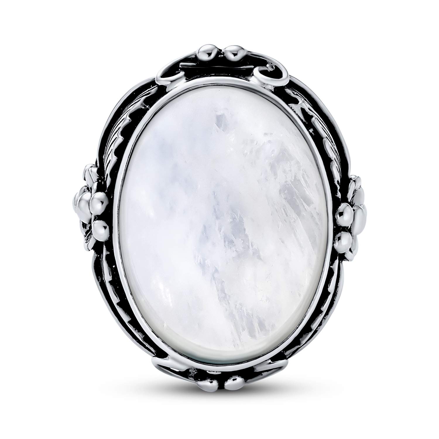 Boho Turquoise Moonstone Ring - .925 Sterling Silver for Women | Western Jewelry Gift
