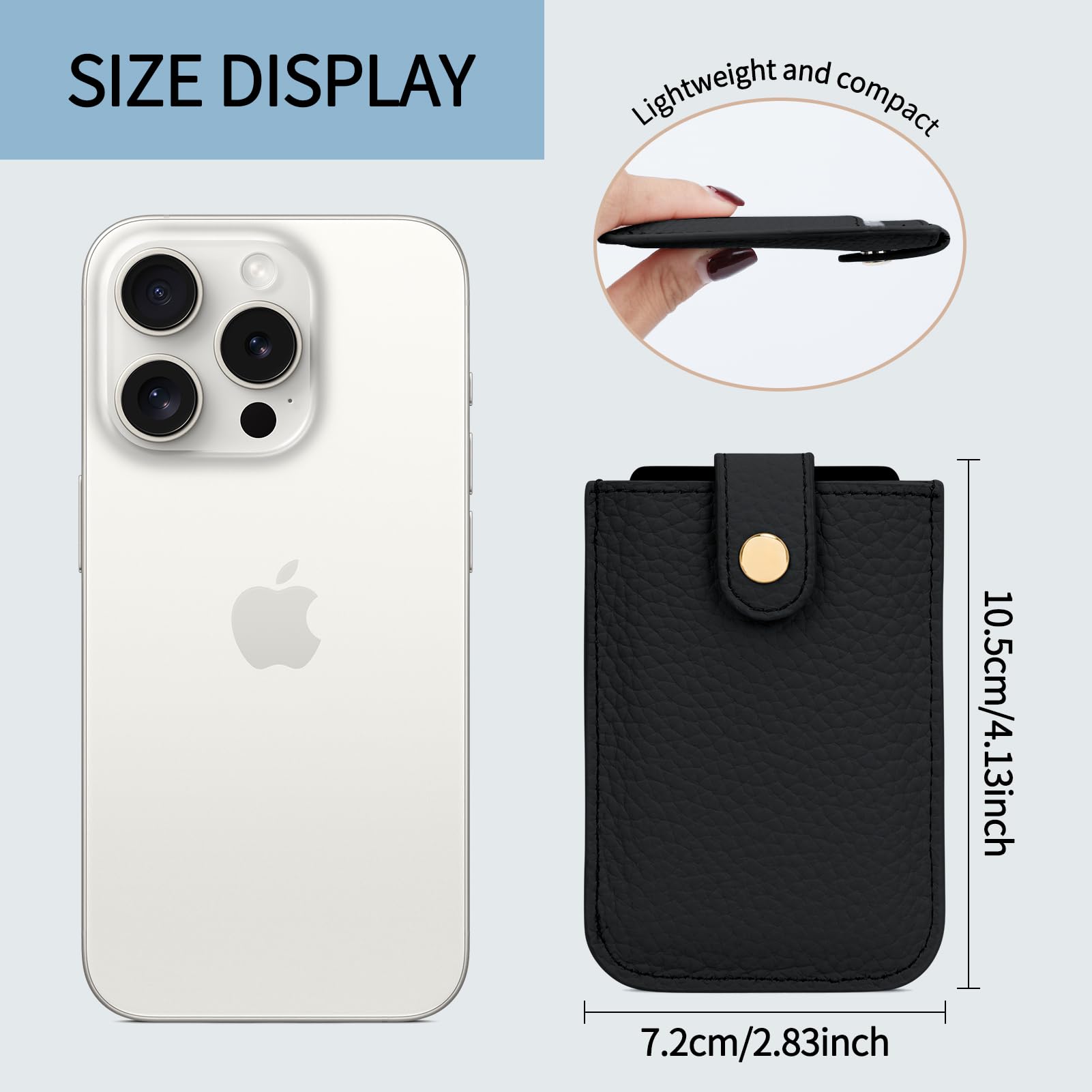 Unaone Slim Minimalist RFID Blocking Wallet - Soft Leather Front Pocket Card Holder for Men & Women | Pull-Out Card Organizer | Perfect for Travel, Work & Everyday Use (Black)