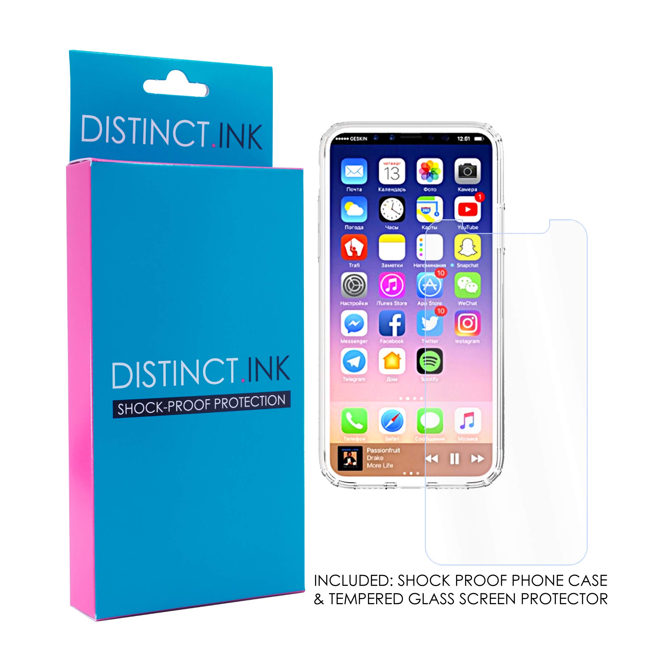Clear Shockproof Hybrid Case for iPhone XR (6.1 Inch) - Durable TPU Bumper & Acrylic Back with Tempered Glass Screen Protector - Perfect for Travel, Outdoor Adventures & Daily Protection - Ideal for Hiking, Commuting and Work