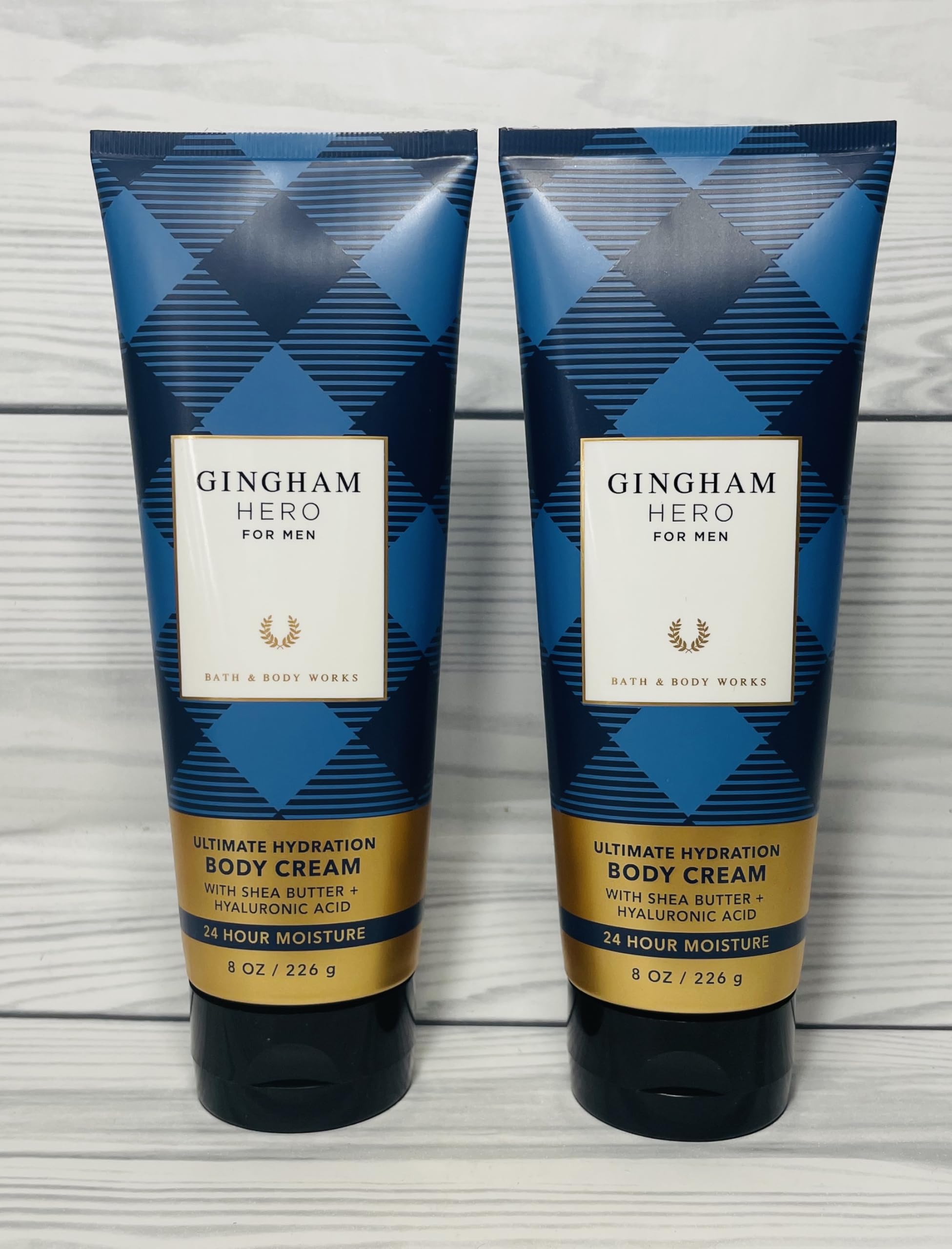 Bath and Body Works Gingham Hero Body Cream 8 oz - Pack of 2 | Ultra Hydrating Moisturizer for Dry Skin | Perfect for Daily Use & Gift Giving