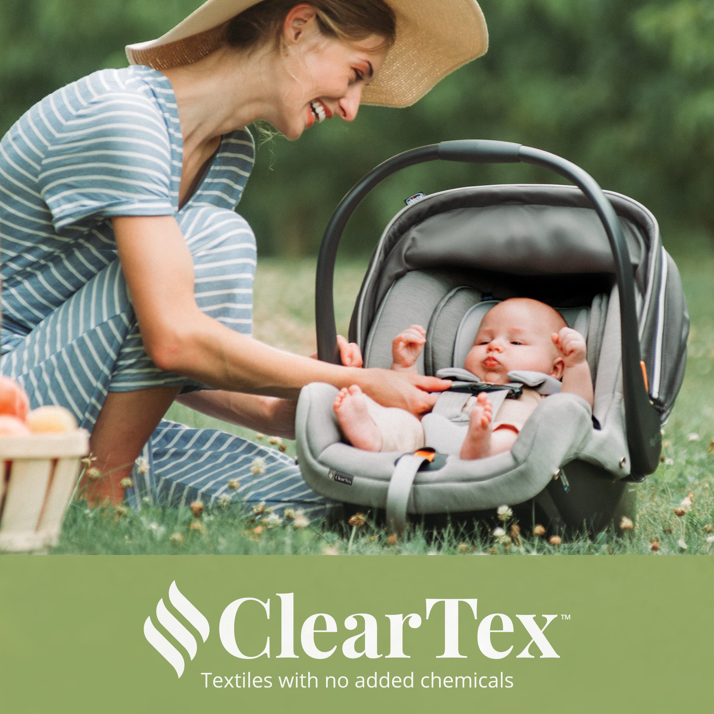 Chicco KeyFit 35 Cleartex Infant Car Seat & Base Bundle - Shadow Black | Safe & Comfortable Baby Carrier for Newborns to 35 lbs | Perfect for Travel, Shopping & Daily Commutes