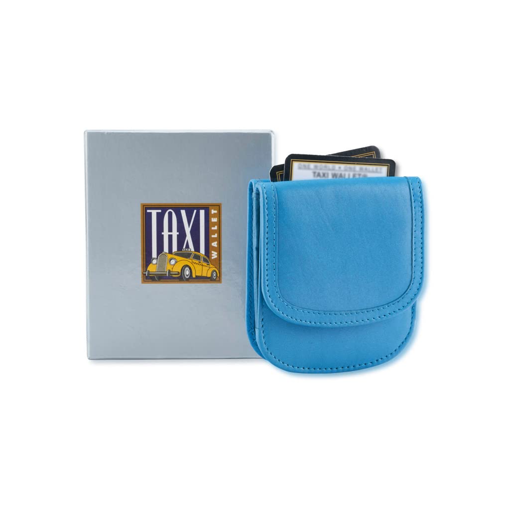 Taxi Wallet® TW14-BLUE MOON - Slim Soft Leather Front Pocket Wallet for Men & Women - Holds Cards, Cash, Coins & ID - Perfect for Travel, Everyday Use & Minimalist Lifestyle