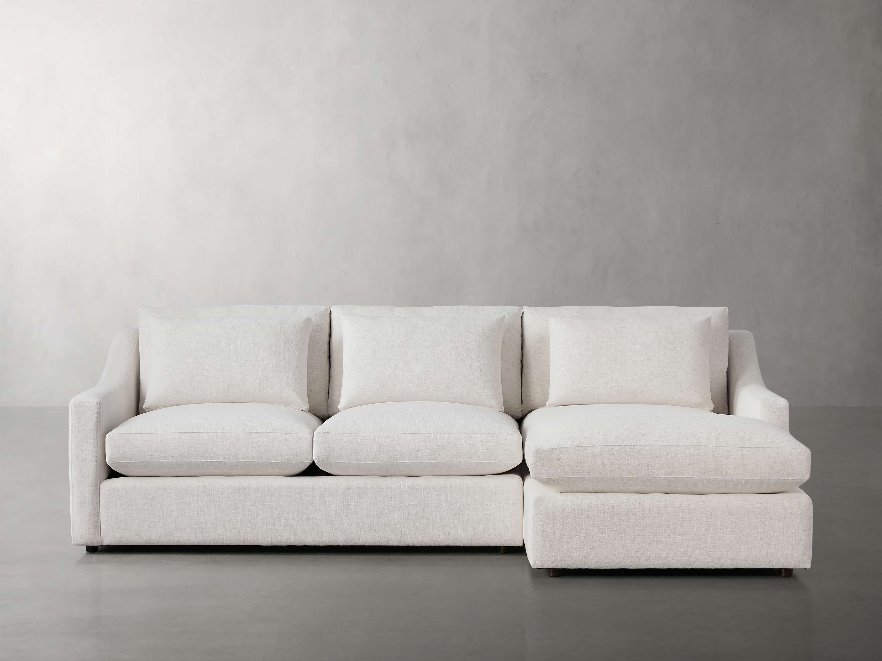 Ashby Two Piece Chaise Sectional Sofa - Modern L-Shaped Sectional Couch with Chaise Lounge for Living Room, Family Room & Lounge Areas