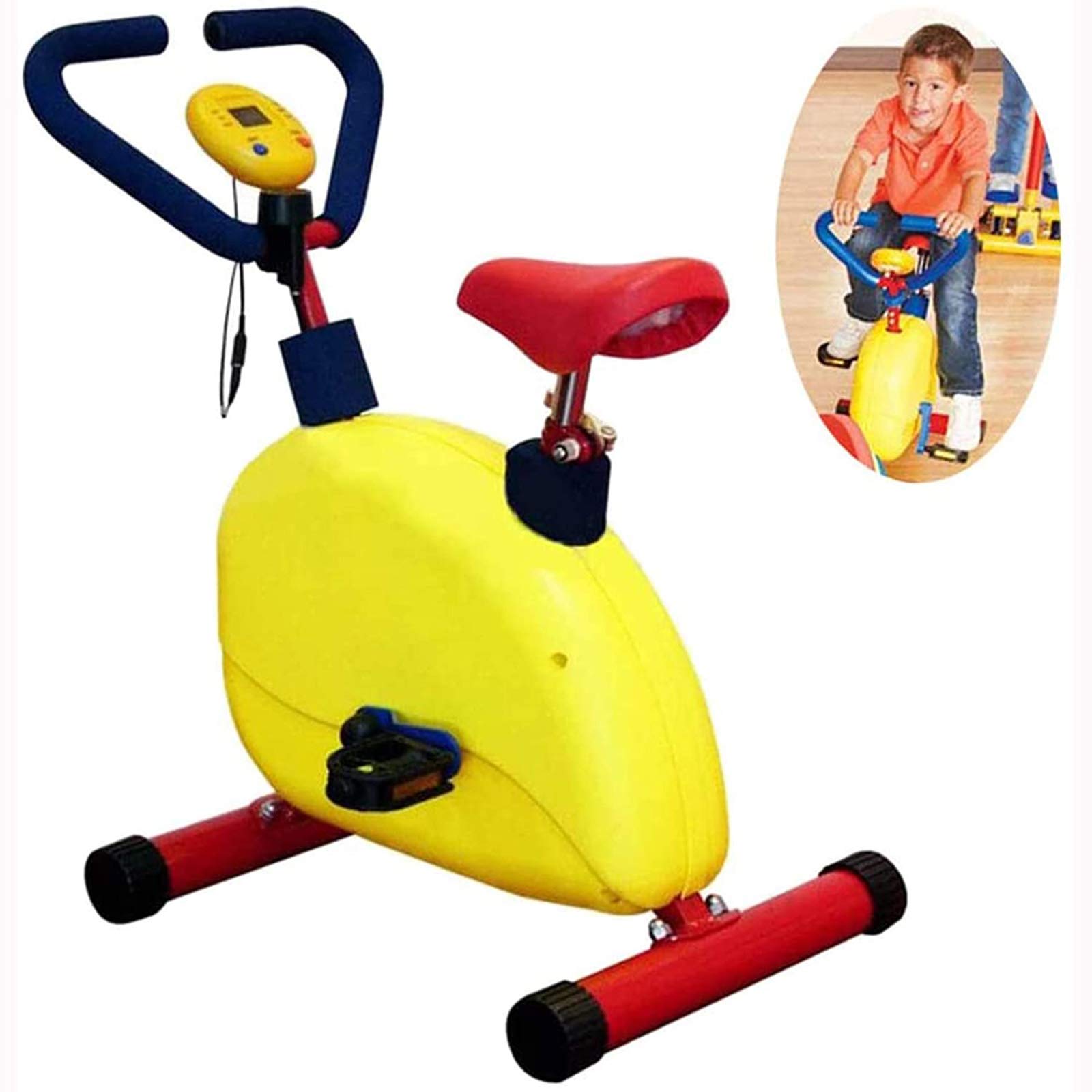 XJJY Adjustable Kids Exercise Bike - Fun & Fitness Indoor Stationary Bike for Toddlers & Children - Perfect for Home Cardio Training, Playroom Activities & Preschool Fitness