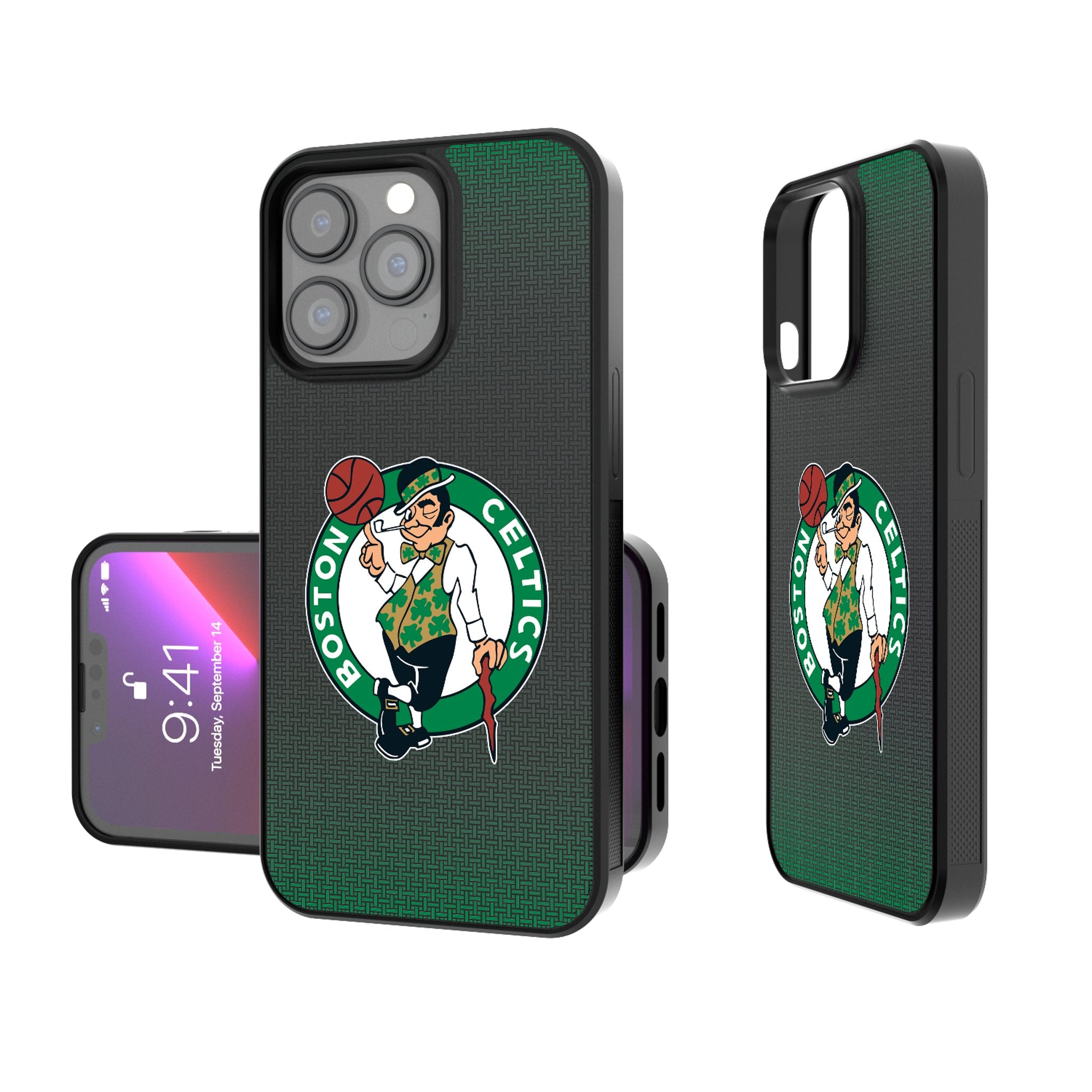Boston Celtics Linen Bump Phone Case - Shockproof Protective Cover for iPhone & Samsung - Perfect for Celtics Fans & Basketball Enthusiasts - Great for Game Days & Everyday Use