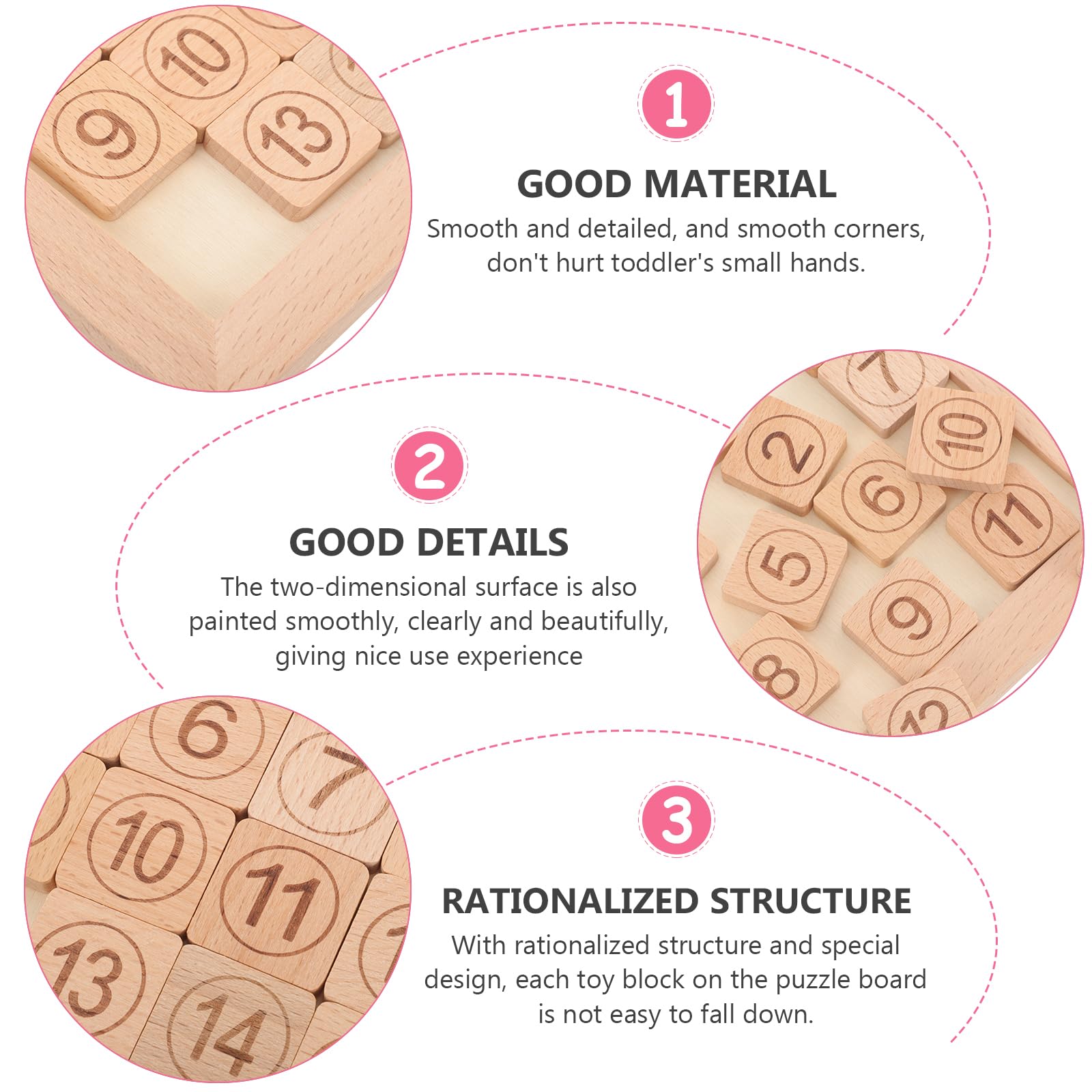 Wooden Number Slide Puzzle - 15 Piece Brain Teaser Game for Kids | Educational Math Learning Toy for Boys & Girls | Perfect for Classroom, Travel & Family Game Night