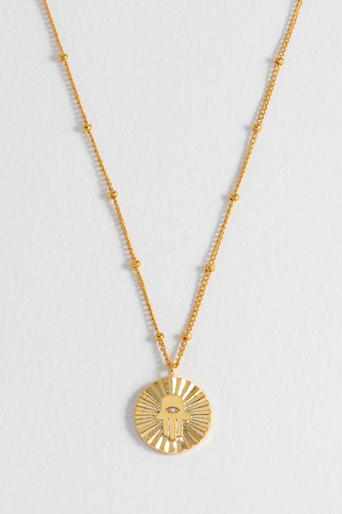 Boho Hamsa Hand Coin Necklace for Women - Spiritual Protection Jewelry - Perfect for Yoga, Meditation & Festival Outfits