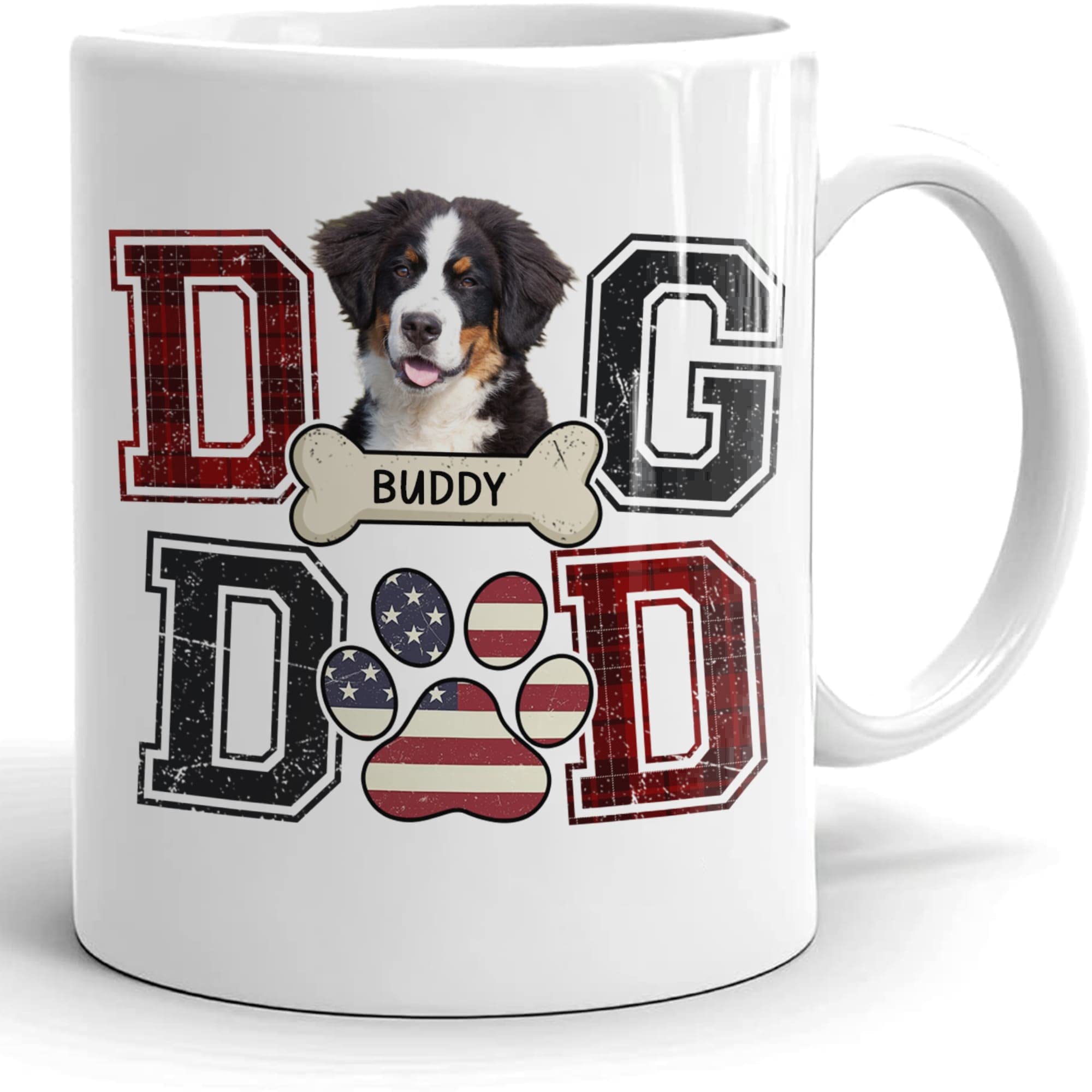 Best Dog Dad Coffee Mug - Custom Photo Gift for Father's Day, Funny Dog Lovers Cup for Dad - Perfect for Coffee, Tea & Office Use
