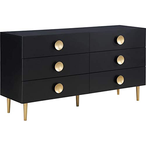 Modern Dresser with Brushed Gold Legs - Zayne Collection 60