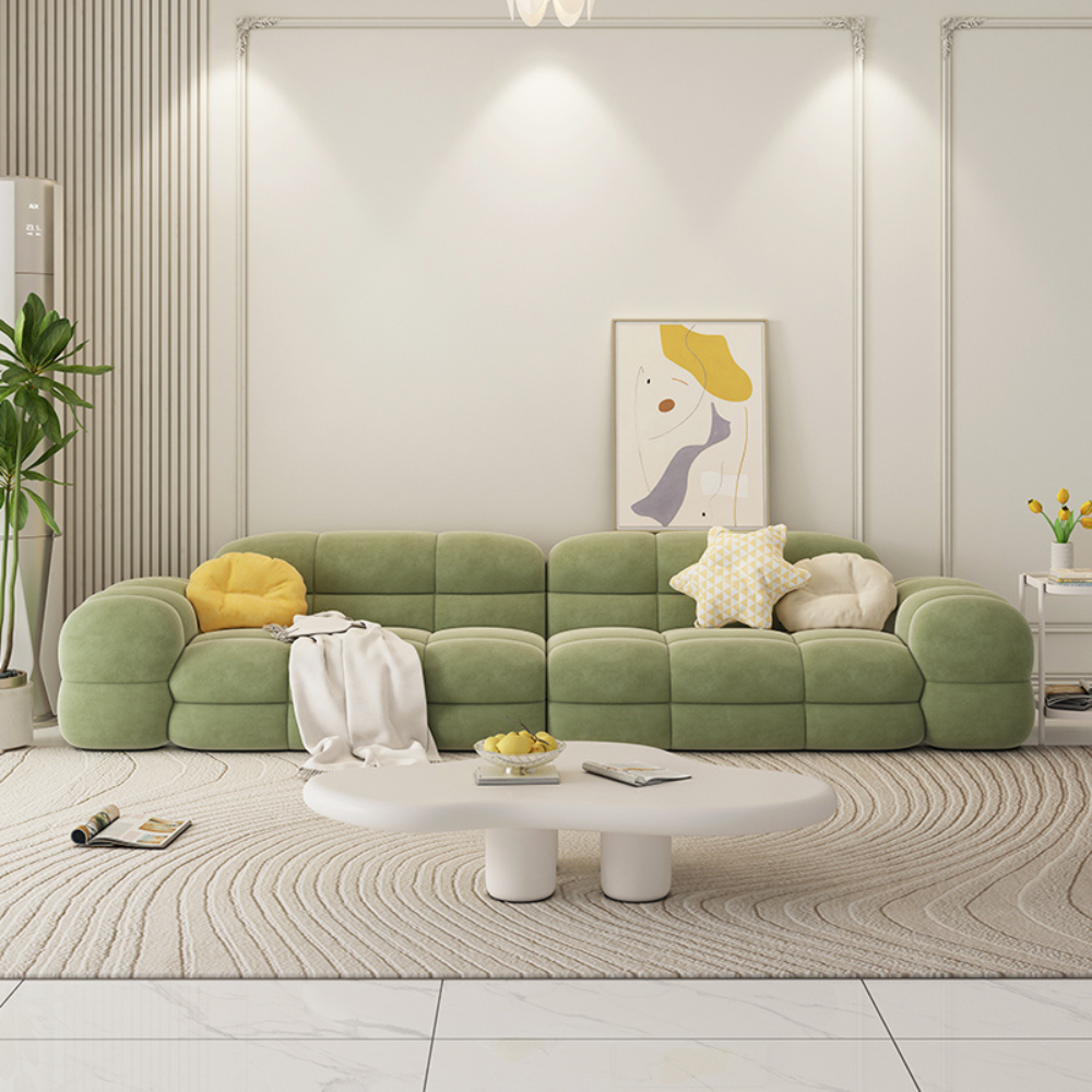 Luxury Bubble Puff Italian Sofa - Plush Comfortable Living Room Couch for Modern Home Decor | Perfect for Lounge, Family Room & Apartment Living