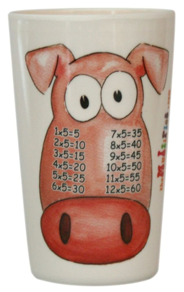 Times Table Dinnerware 3-Piece Melamine Tumbler Set for Kids - 8oz Unbreakable Cups for Early Learning & Mealtime - Perfect for Toddlers, Preschool & Home Use