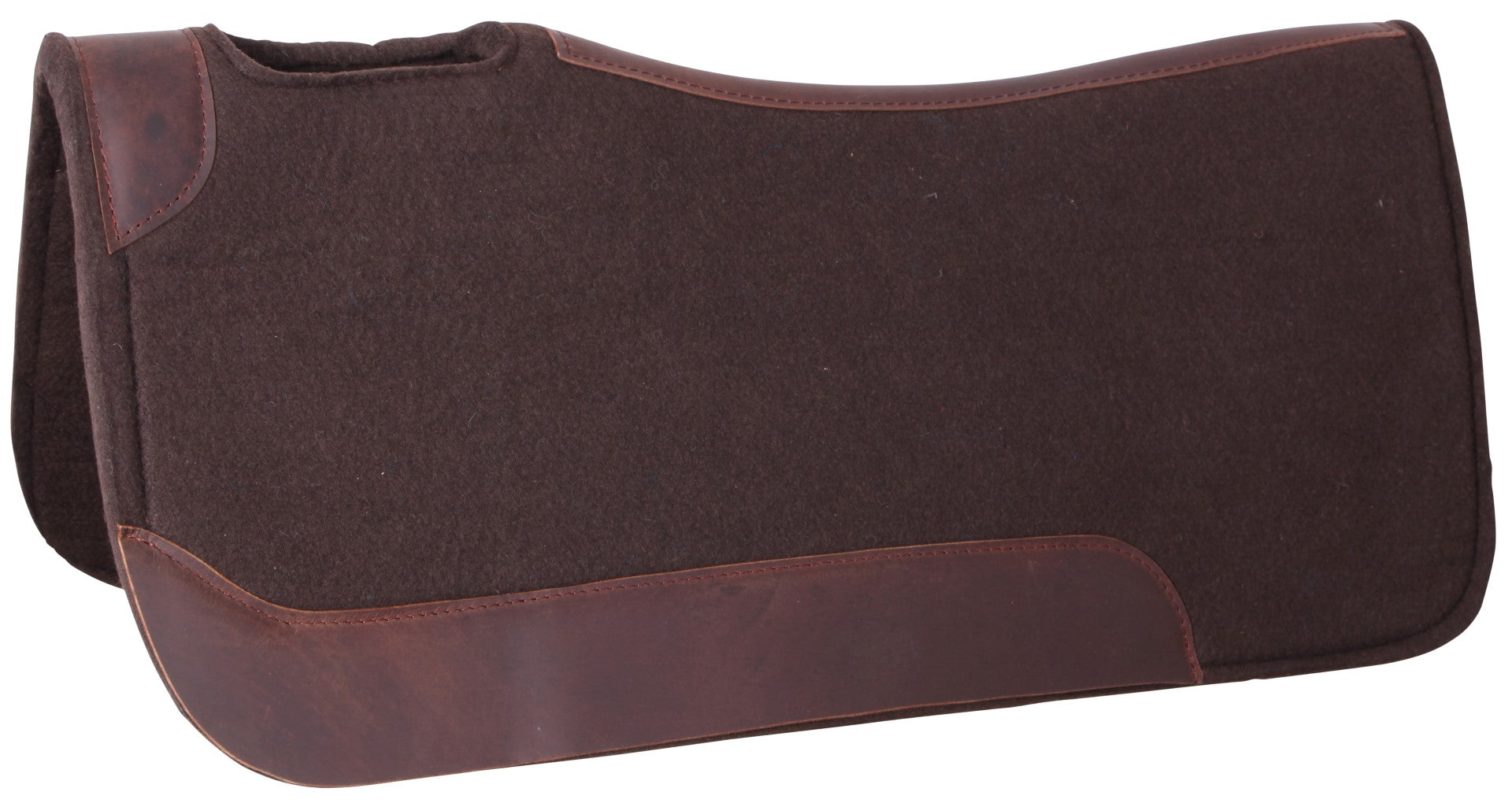 Double Hill Contoured Synthetic Western Saddle Pad - Non-Slip Shock Absorbing Horse Riding Pad for Trail, Rodeo & Training - Comfort Fit for Quarter Horses & All Western Disciplines