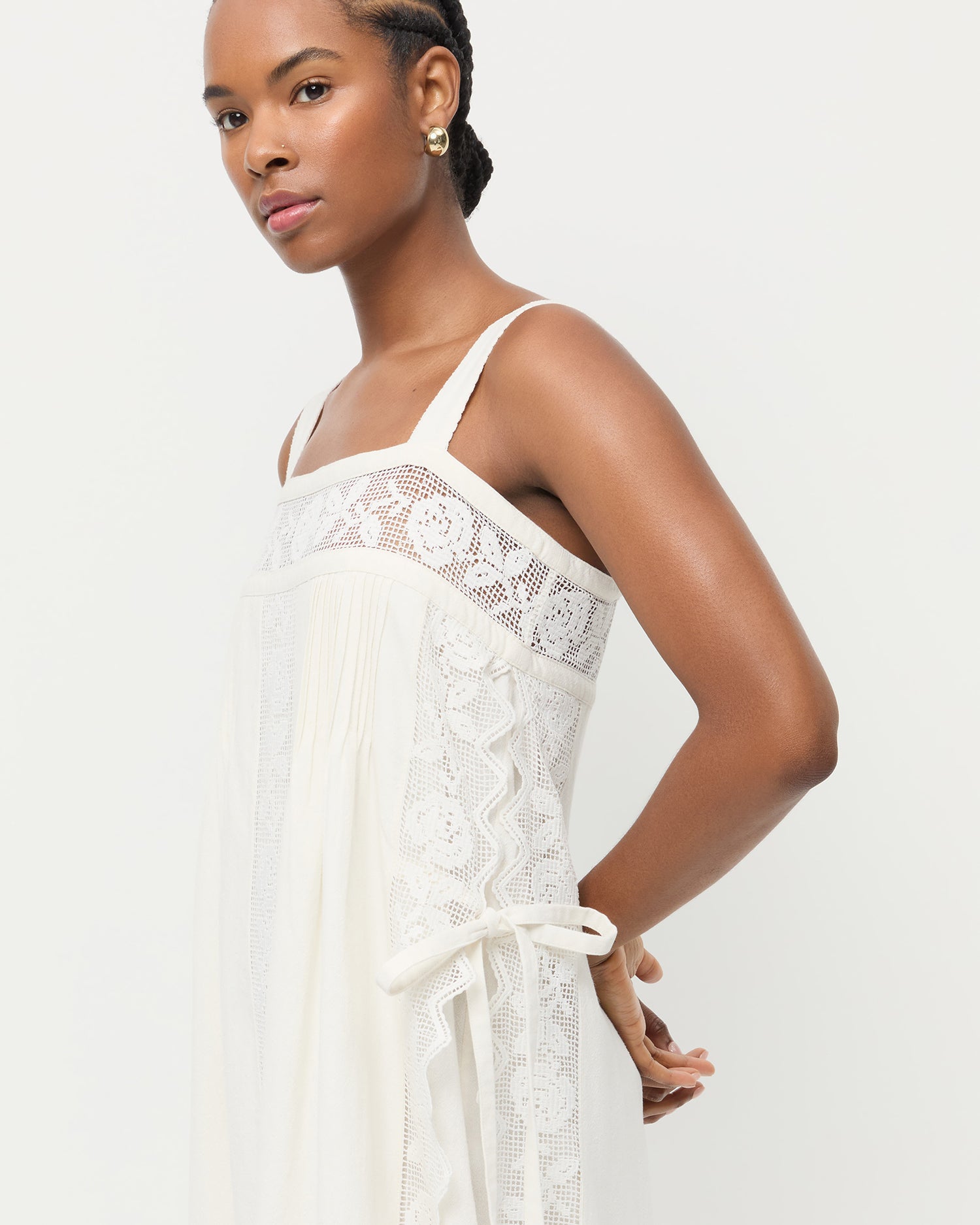 Elegant Poppy Lace Trim Dress for Women - Floral Summer Party & Wedding Guest Outfit
