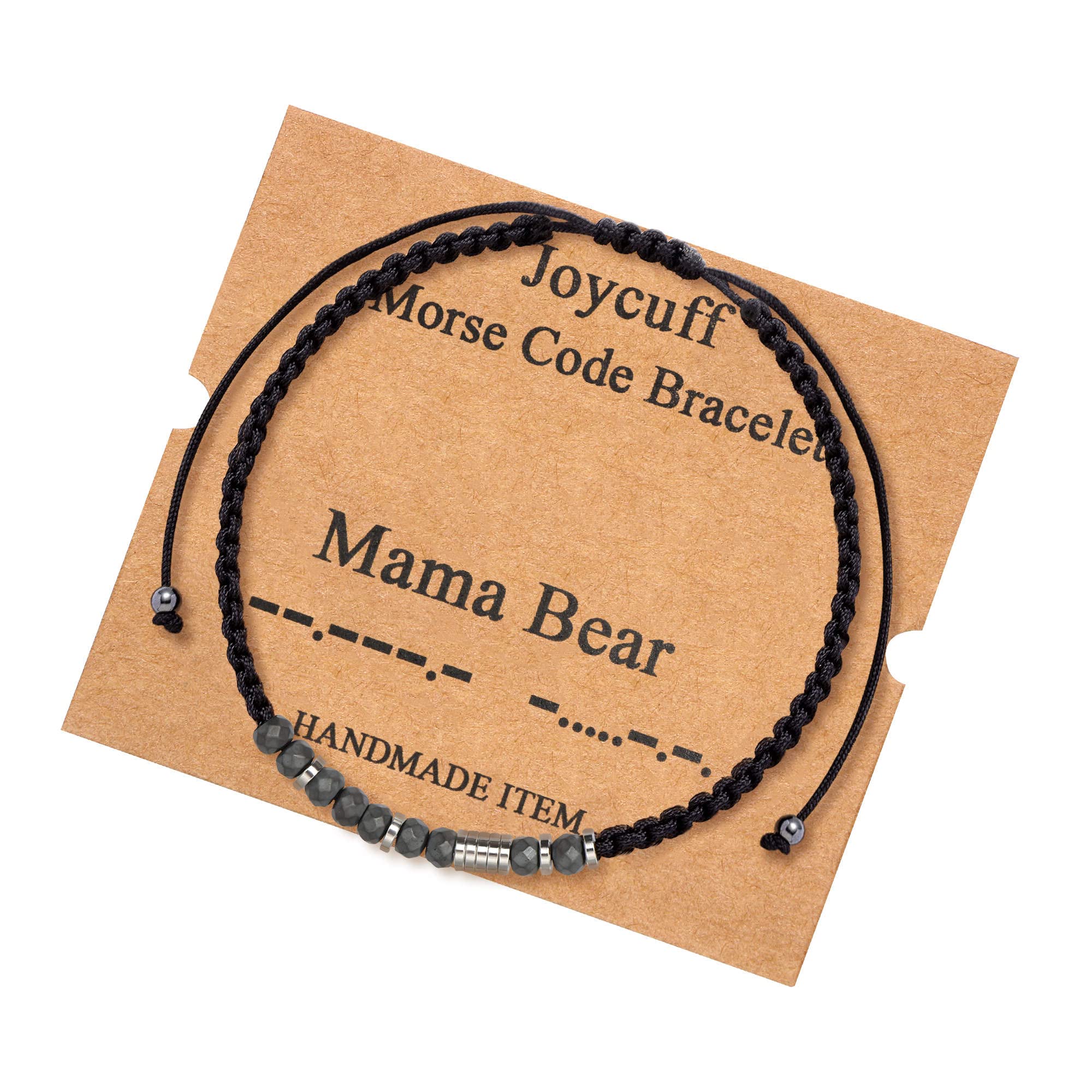 **JoycuFF Morse Code Bracelet - Adjustable Beaded Wrap Bracelet for Women & Men - Inspirational Jewelry Gift for Birthday, Christmas, Graduation - Perfect for Daughter, Mom, Dad, Sister, Aunt - Wear Daily for Motivation & Encouragement**
