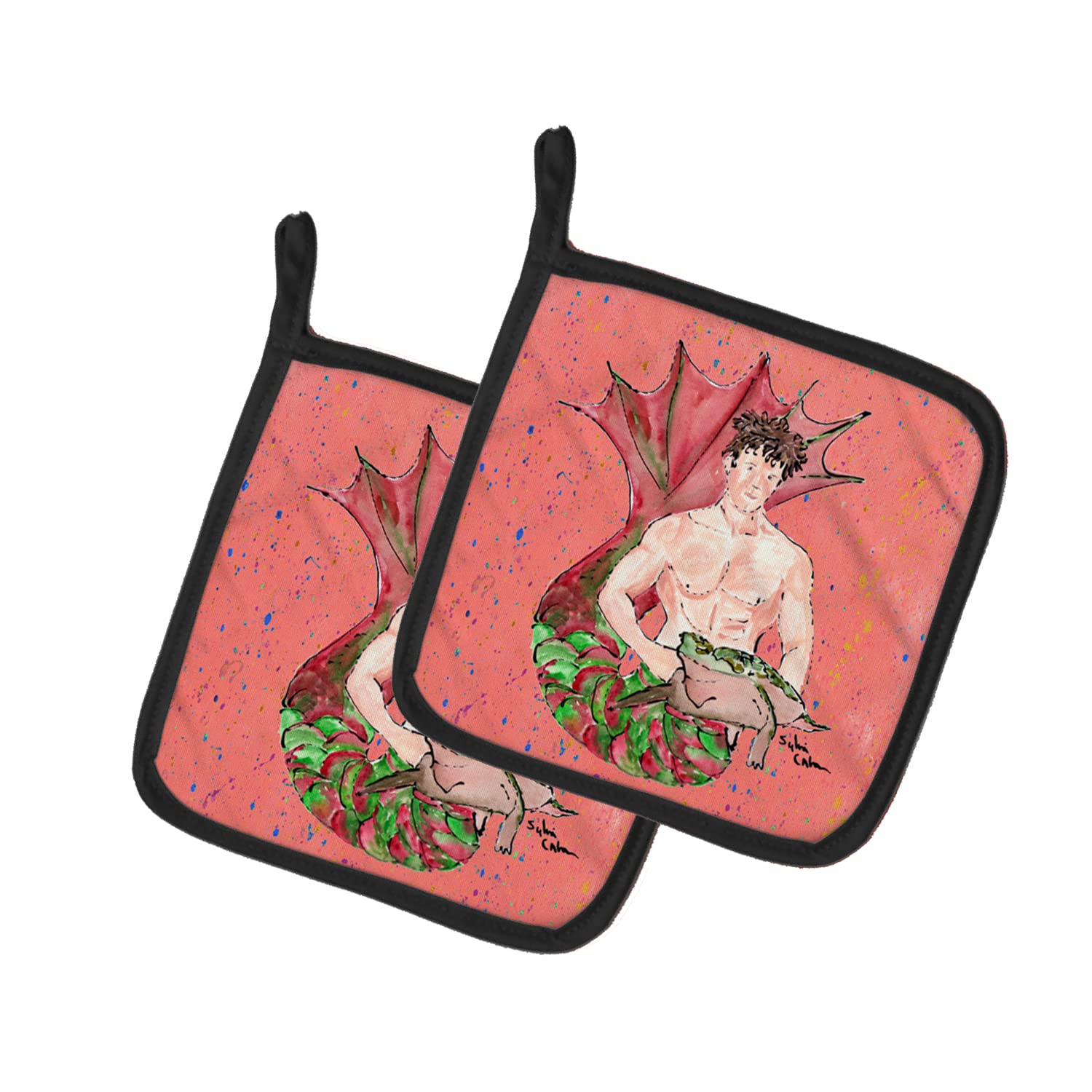 Heat Resistant Mermaid & Merman Pot Holders Set - 7.5