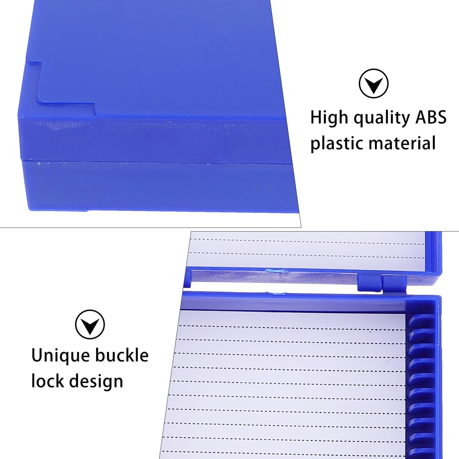 Premium Mipcase 2-Pack 25-Slot Microscope Slide Storage Box - Durable Glass Slide Holder for Lab, School & Science Projects - Perfect for Biology Class, Medical Research & Specimen Organization (Random Colors)
