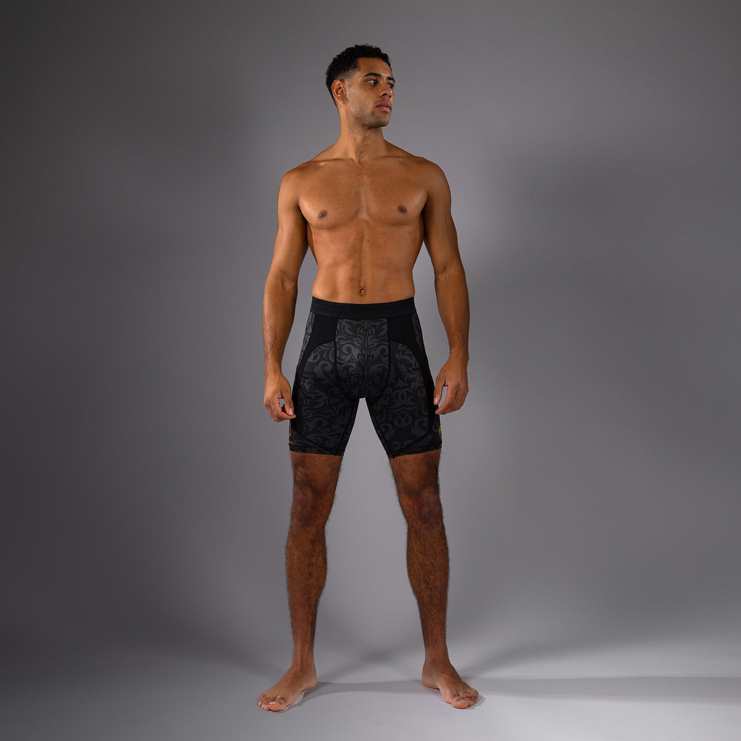 Venum x Topuria Unmatched Edition Vale Tudo MMA Shorts - Black/Gold - Premium Fightwear for MMA Training & Competition