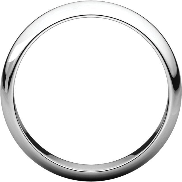 14K Gold 5mm Half Round Wedding Band for Women - Elegant & Durable Bridal Ring for Engagement, Anniversary & Everyday Wear