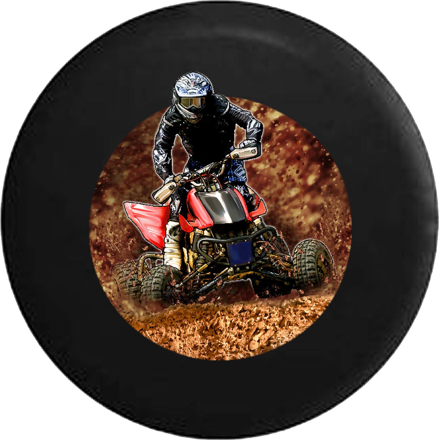 Black Tire Cover for ATV/ORV - 31 Inch Heavy Duty Mudding & Off-Road Protection | Perfect for 4-Wheelers in Muddy Trails & Rough Terrain Adventures