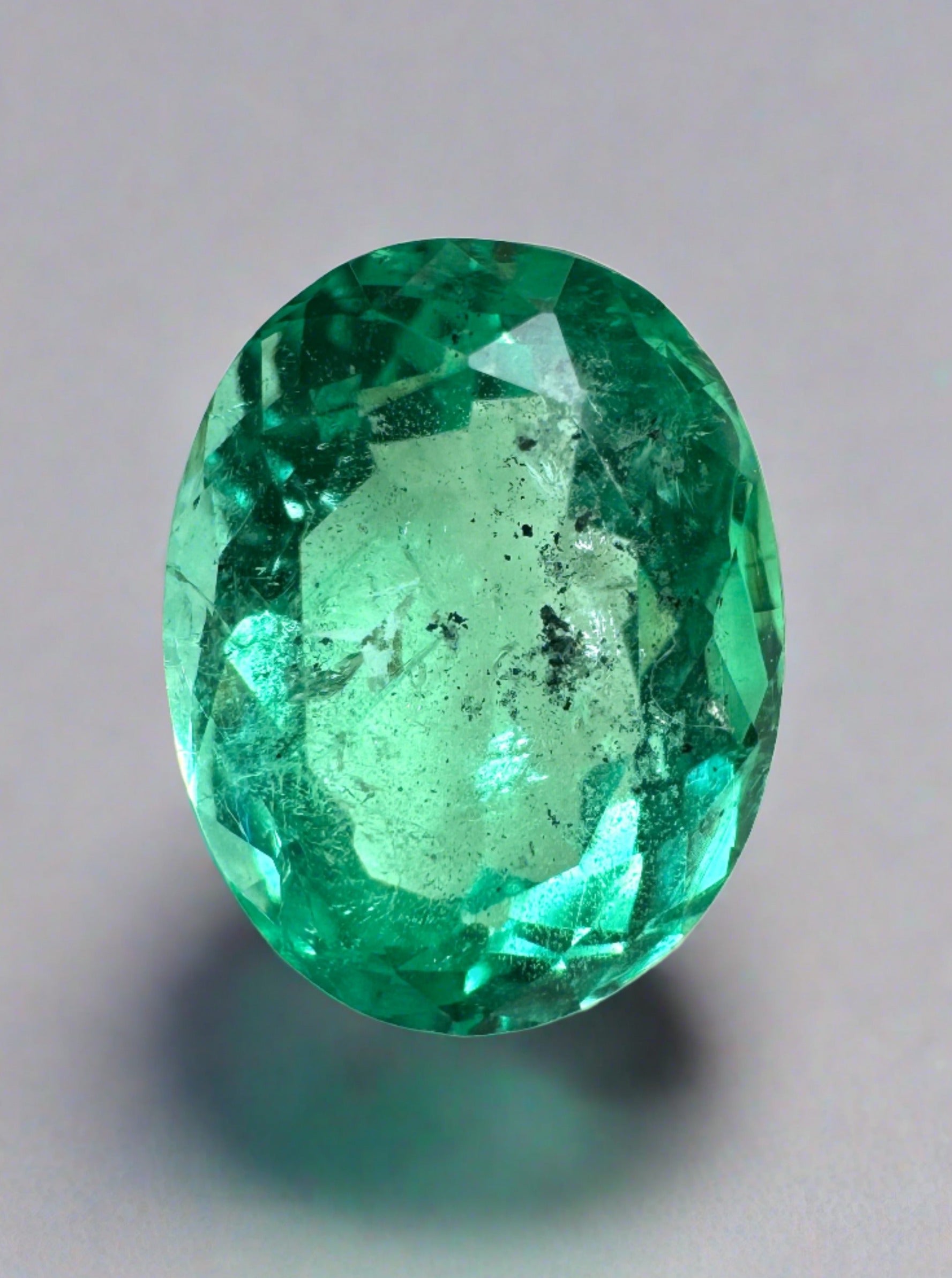 2.83 Carat 10x8mm Vivid Green Natural Colombian Emerald Gemstone - Oval Cut Loose Stone for Jewelry Making, Engagement Rings & Luxury Gifts