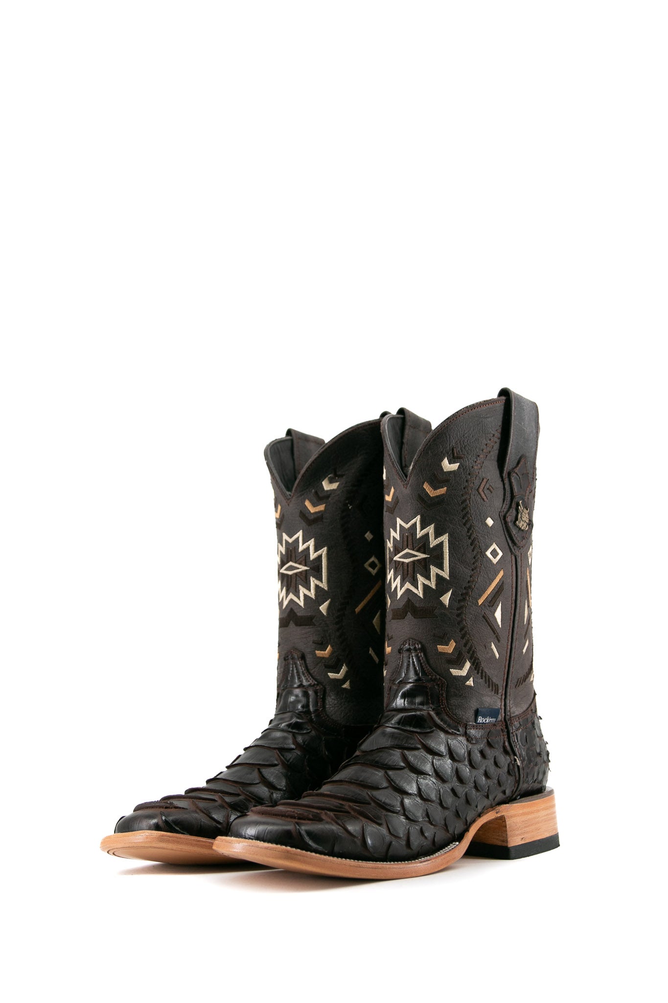Shelby Python Square Toe Cowboy Boots for Men - Genuine Exotic Leather Western Boots with Comfortable Fit - Perfect for Country Dancing, Rodeos & Western Fashion