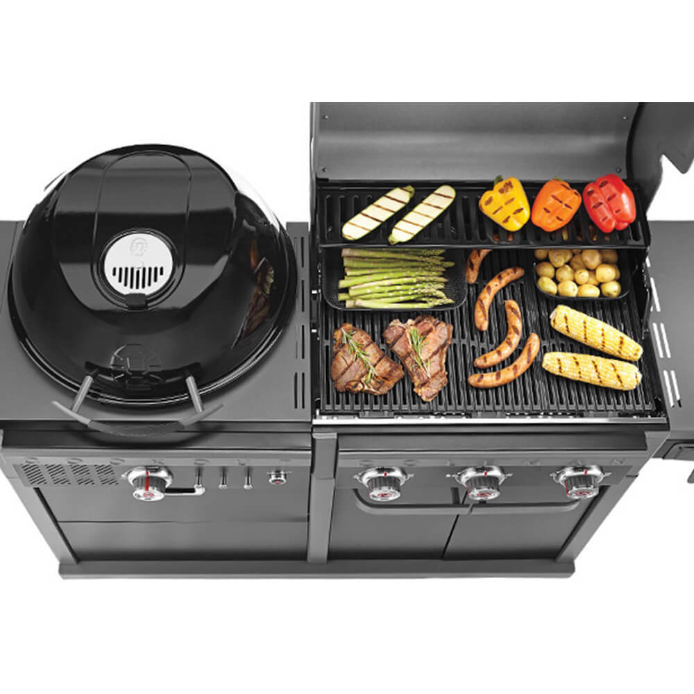Coleman Revolution Dual Fuel Gas & Charcoal BBQ Grill - Black Matte (REVDFBMA) | Portable Outdoor Grill for Camping, Backyard, Picnics & Tailgating