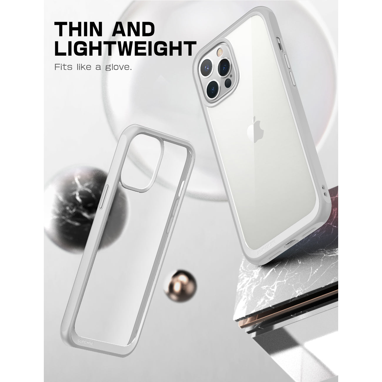 iPhone 13 Pro Max Case 6.7 Inch - Slim Clear Protective Cover with Shockproof Design | Unicorn Beetle Style in Gray | Perfect for Everyday Use, Travel & Outdoor Activities