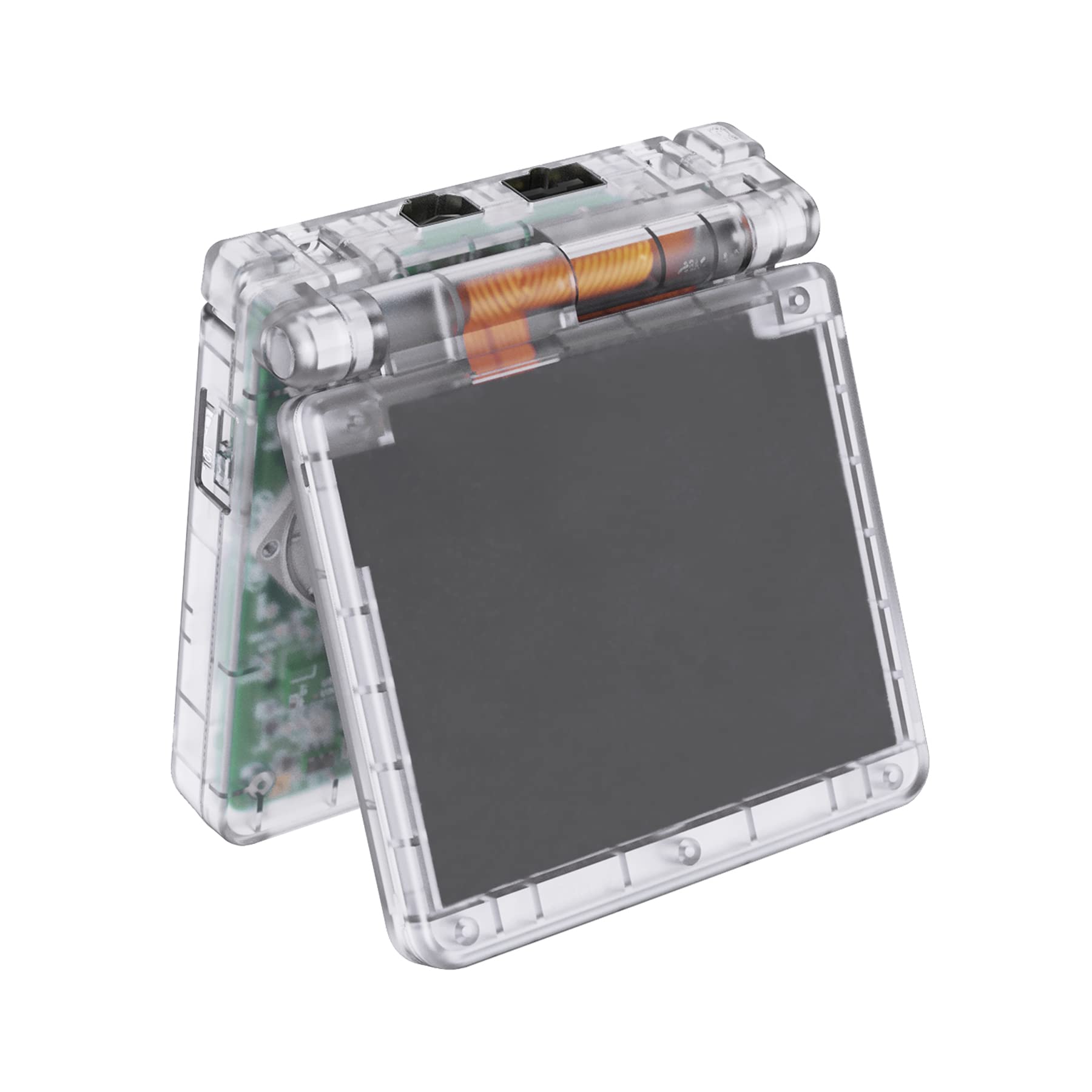 eXtremeRate Replacement Shell Case & Button Kit for Gameboy Advance SP GBA SP Console - Compatible with IPS & Standard LCD Screens (Console & IPS Screen Not Included) - Transparent Cover - Perfect for Gaming, Repair, and Customization Projects