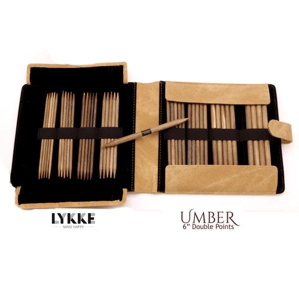 Lykke Umber Size 6 Double Pointed Knitting Needles Set - 5 Needles with Storage Case | Perfect for Socks, Hats & Gloves Knitting Projects
