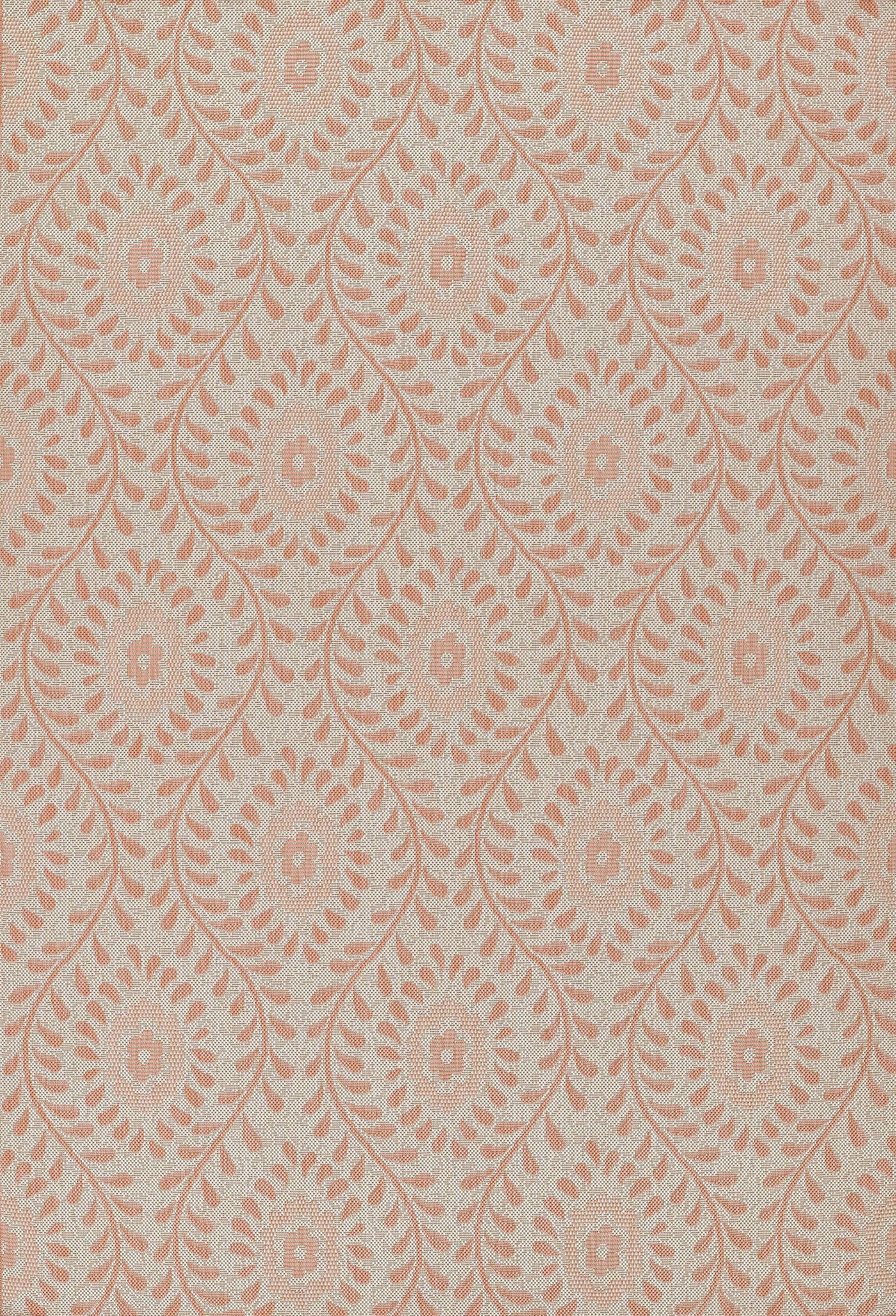 Nolita Rugs Natasha Coral Indoor/Outdoor Area Rug 8' x 10' - Perfect for Patio, Deck, Living Room & Bedroom Decor
