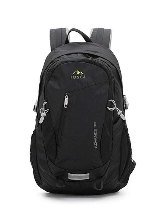 Tosca TCA945 30L Deluxe Backpack - Black | Waterproof Travel Backpack for Men & Women | Perfect for Hiking, Camping, Business & School