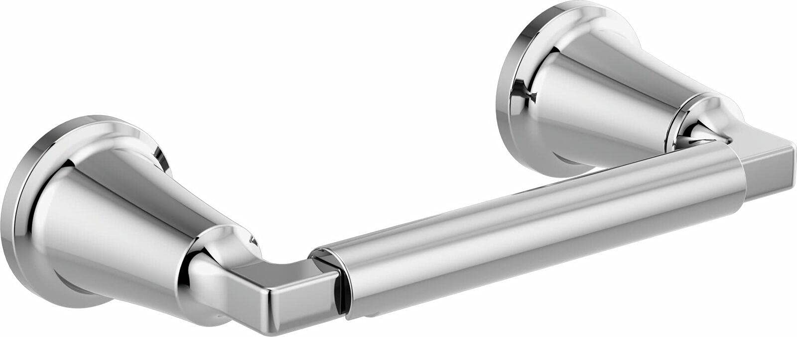 Wall Mounted Pivoting Toilet Paper Holder - Chrome Bathroom Organizer for Toilet Paper Storage | Space-Saving Toilet Paper Stand for Modern Bathroom Decor