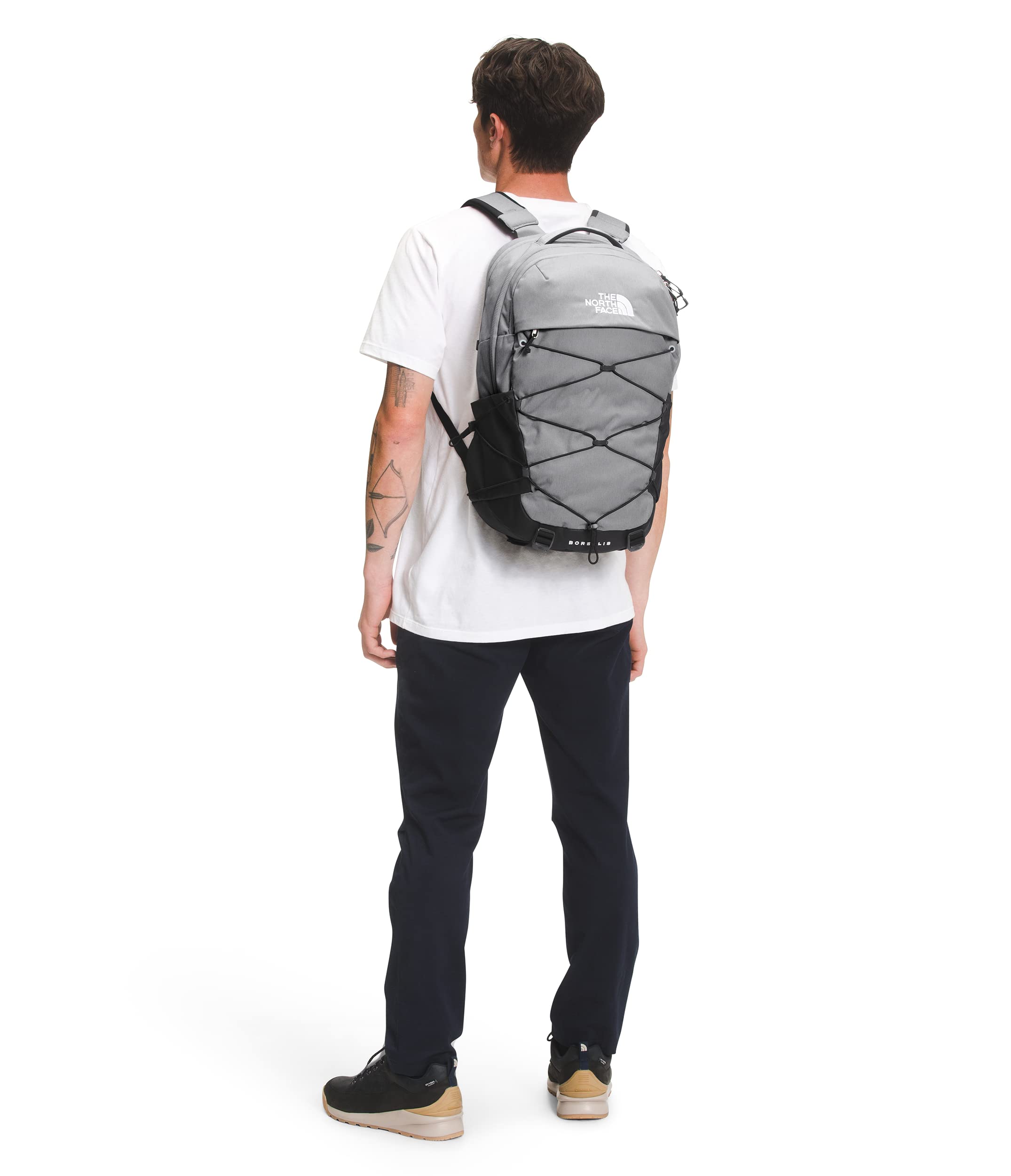 THE NORTH FACE Borealis Commuter Laptop Backpack - Water-Resistant Travel & Work Bag for Men & Women, Meld Grey Dark Heather/TNF Black, One Size - Perfect for Office, College & Outdoor Adventures