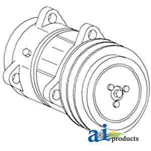 Sanden Style A/C Compressor with Clutch - New Replacement Part #A-1690711M1 (Fits Models 9120/5704) - Perfect for Car AC Repair & Maintenance