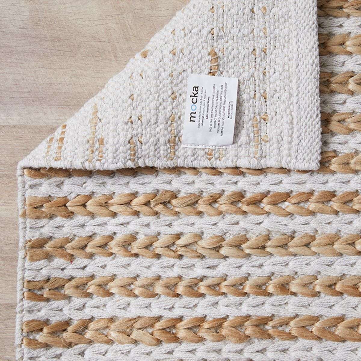 Duke Braided Cotton Jute Rug Runner - Natural Fiber Floor Mat for Living Room, Bedroom, Hallway | Eco-Friendly Home Decor