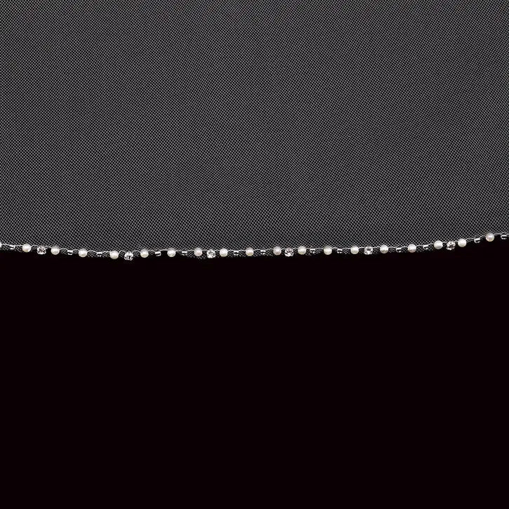 V2190C Cathedral Veil - Elegant Long Wedding Veil with Lace Trim for Brides, Perfect for Church Ceremonies & Formal Weddings