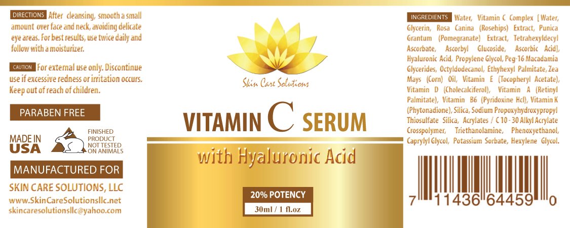 Best Vitamin C Eye Serum with Hyaluronic Acid for Wrinkles - Anti-Aging Repair Treatment - 1 Fl Oz Bottle - Perfect for Nighttime Skincare Routine & Dark Circle Reduction